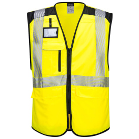 Portwest PW309 PW3 Hi-Vis Executive Safety Vest - Yellow/Black