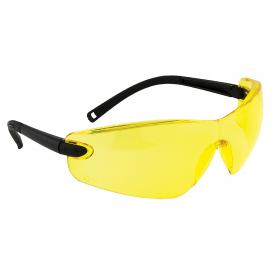 Portwest PW34 Profile Safety Glasses - Black Temple - Amber Lens