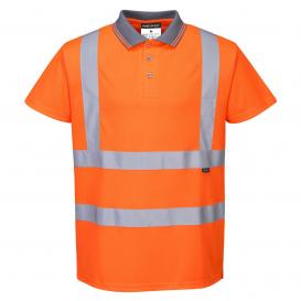 Orange Hi-Vis Polo Shirt Short Sleeved GO/RT top contrast collar RT22 