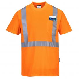 Portwest S190 Hi-Vis Pocket T-Shirt - Orange