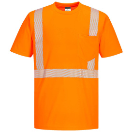 Portwest S194 Segmented Tape Short Sleeve T-Shirt - Orange