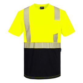 Portwest S196 Hi-Vis Segmented Tape Contrast T-Shirt Short Sleeve - Yellow/Lime