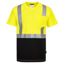 Portwest S358 Nashville Two-Tone Safety T-Shirt - Yellow/Black