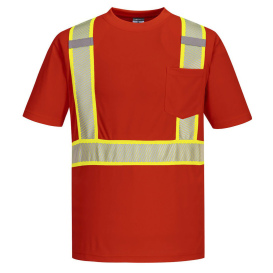 Portwest S396 Iona Plus Short Sleeve T-Shirt - Red