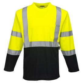 Portwest S398 Laguna Long Sleeve T-Shirt - Yellow/Black