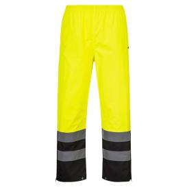 Portwest S587 Hi-Vis Rain Pants - Yellow/Black