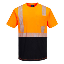 Portwest S196 Hi-Vis Segmented Tape Contrast T-Shirt Short Sleeve - Orange