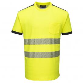Portwest T181 PW3 Hi-Vis Short Sleeve T-Shirt - Yellow/Black