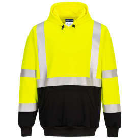 Portwest UB324 Two-Tone Hooded Safety Sweatshirt - Yellow/Black