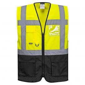 Portwest UC476 Warsaw Executive Safety Vest - Yellow/Black