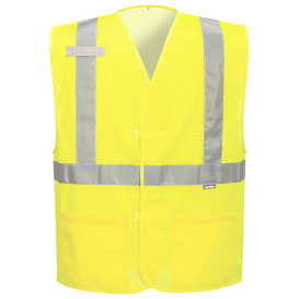 Portwest UC491 Economy External Pocket Mesh Safety Vest - Yellow/Lime
