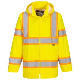 Portwest UH400 Hi-Vis Contrast Tape Rain Jacket 