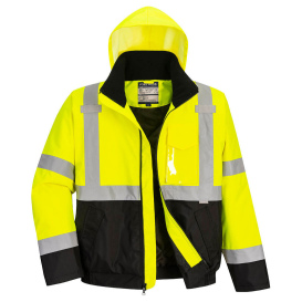 Portwest US363 Type R Class 3 Hi-Vis Two Tone Bomber Jacket - Yellow
