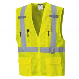 Portwest US370 Atlanta X Back Hi-Vis Safety Vest - Yellow/Lime