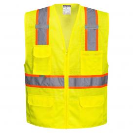 Portwest US374 Orlando Contrast Mesh Safety Vest - Yellow/Lime