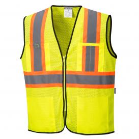 Portwest US381 Frisco Contrast Safety Vest - Yellow