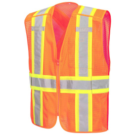 Portwest US393 Hi-Vis Mesh X Back Expandable Breakaway Vest - Orange