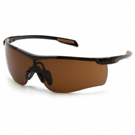 Carhartt CHB918ST Cayce Safety Glasses - Black Frame - Sandstone Bronze Anti-Fog Lens
