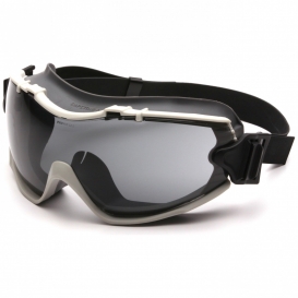 Pyramex G824TRL Capstone RL Goggles - Gray Frame - Gray H2X Anti-Fog Lens