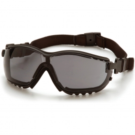 Pyramex GB1820ST V2G Safety Glasses/Goggles - Black Frame - Gray H2X Anti-Fog Lens