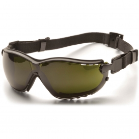 Pyramex GB1850SFT V2G Safety Glasses/Goggles - Black Frame - 5.0 IR Filter H2X Anti-Fog Lens