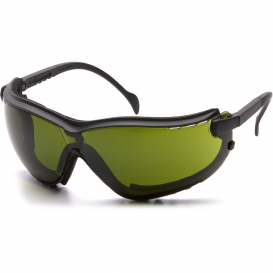 Pyramex GB1860SFT V2G Safety Glasses/Goggles - Black Frame - 3.0 IR Filter Lens