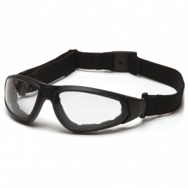 Pyramex GB4010STM XSG Safety Glasses/Goggles - Black Foam Lined Frame - Clear H2MAX Anti-Fog Lens