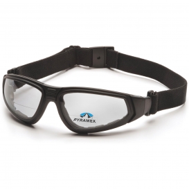 Pyramex GB4010STR XSG Readers Safety Glasses/Goggles - Foam Lined - Clear H2X Anti-Fog Bifocal Lens