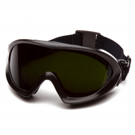 Pyramex GG504TIR5 Capstone Goggles - Gray Frame - Green Tinted H2X Anti-Fog Lens