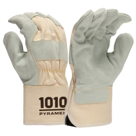 Pyramex GL1010W Premium Cowhide Safety Cuff Work Gloves