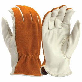 Pyramex GL2008K Premium Grain/Split Cowhide Leather Driver Gloves