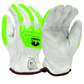 Pyramex GL3006CKFB HPPE Liner Insulated Premium Goat Skin Leather Driver Gloves - Level 2 Impact Resistance