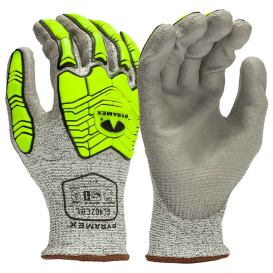 Pyramex GL402CB Polyurethane Dipped Work Gloves - TPR Impact Protection 