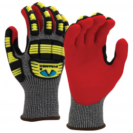 Pyramex GL609C Sandy Nitrile Work Gloves - TPR Impact Protection 