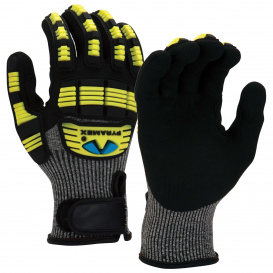 Pyramex GL610C Sandy Nitrile Work Gloves - TPR Impact Protection