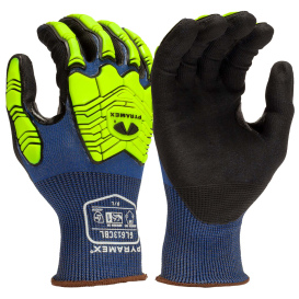 Pyramex GL613CB Micro-Foam Nitrile Work Gloves - Level 1 Impact Resistant TPR