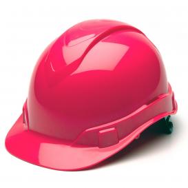 Pyramex HP44170 Ridgeline Cap Style Hard Hat - 4-Point Ratchet Suspension - Hi-Viz Pink