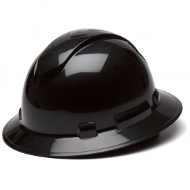 Pyramex HP54111 Ridgeline Full Brim Hard Hat - 4-Point Ratchet Suspension - Black