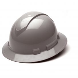 Pyramex HP54112 Ridgeline Full Brim Hard Hat - 4-Point Ratchet Suspension - Gray
