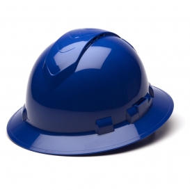 Pyramex HP54160V Ridgeline Vented Full Brim Hard Hat - 4-Point Ratchet Suspension - Blue