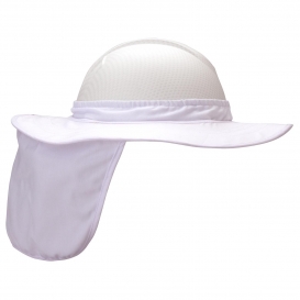 Pyramex HPSHADE10 Hard Hat Brim with Neck Shade - White