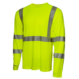 Pyramex RLP110 Long Sleeve Safety Shirt - Yellow/Lime