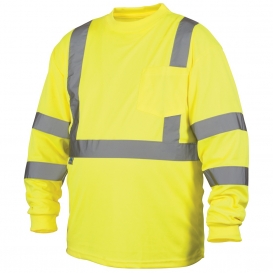 Pyramex RLTS3110 Type R Class 3 Long Sleeve Safety Shirt - Yellow/Lime