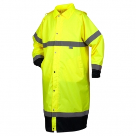 Pyramex RRWC3110 Premium Hi-Vis Raincoat with Drawstring Hood
