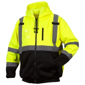 Pyramex RSZH33 Type R Class 3 Premium Full-Zip Safety Sweatshirt - Yellow/Lime