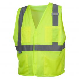 Pyramex RVHL2010 Type R Class 2 Mesh Safety Vest - Yellow/Lime