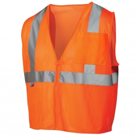 Pyramex RVZ2120 Type R Class 2 Mesh Safety Vest with Pocket - Orange