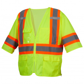 Pyramex RVZ3610 Type R Class 3 Two-Tone Safety Vest - Yellow/Lime