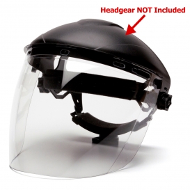 Pyramex S1110 Tapered Polycarbonate Face Shield - Clear (Headgear Sold Separately)