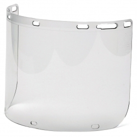 Pyramex S1210CC Cylinder Polycarbonate Face Shield with Holes - Clear (Chin Cup Sold Separately)